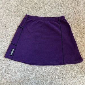 Melanzana Women’s Micro Grid Purple Fleece Skirt XS
